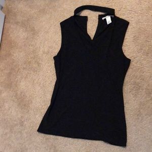 V Neck Choker White House Black Market Tank Top